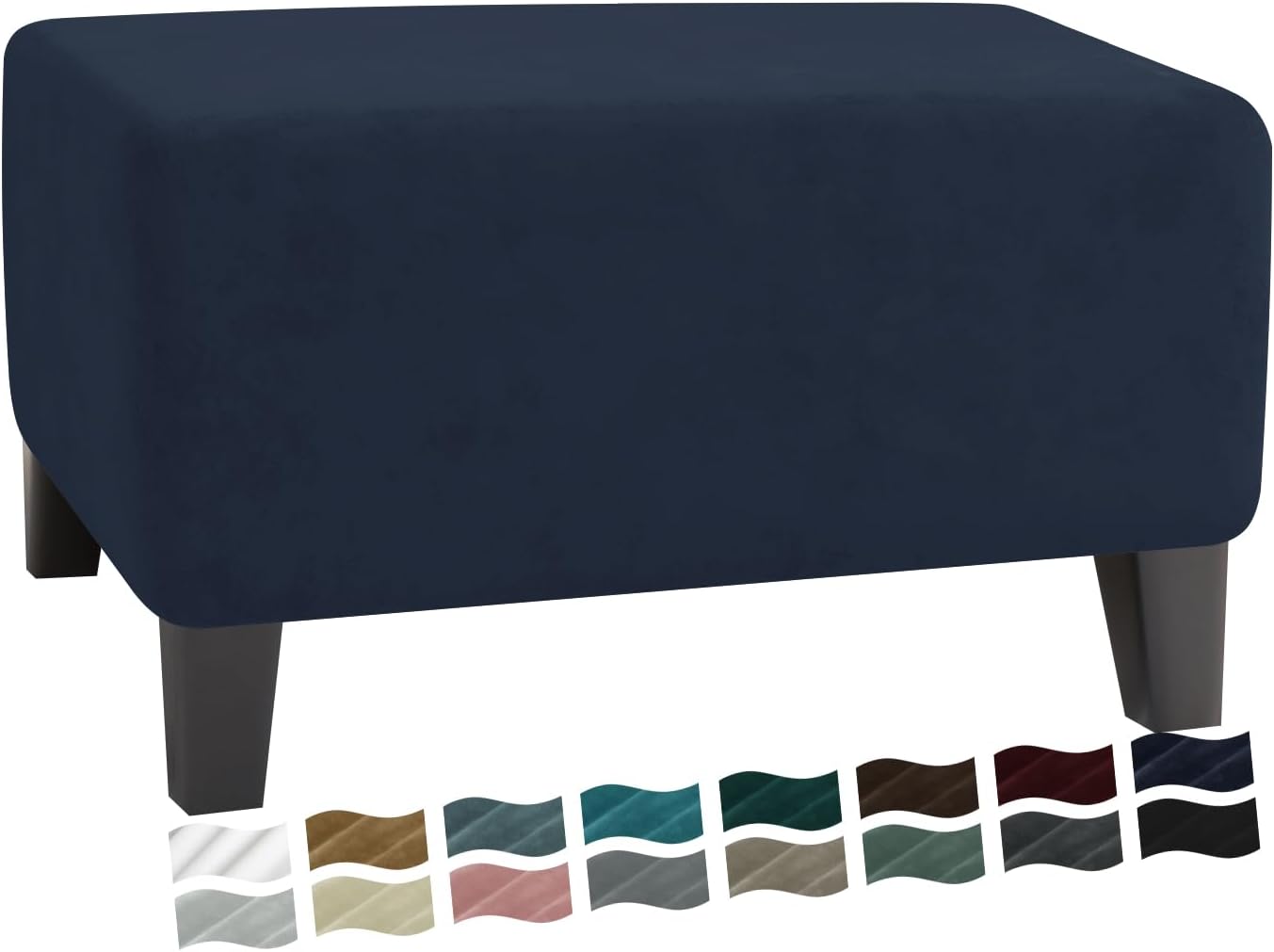Velvet Ottoman Cover Rectangular