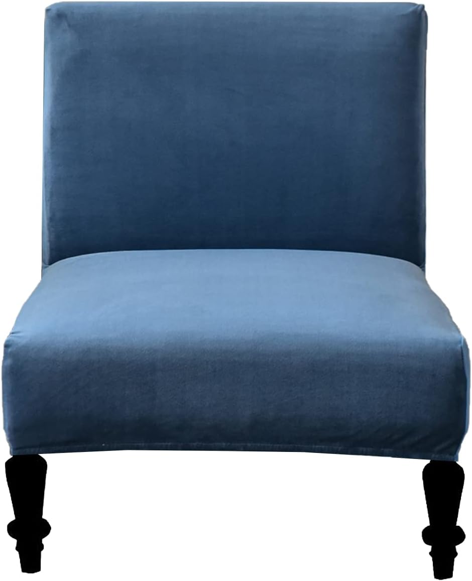 Eco-Ancheng Armless Chair Slipcover Removable Armless Accent Chairs Covers Washable Armless Slipper Chair Slipcover Printed Armless Chair Furniture Protector Covers for Living Dining Room Hotel