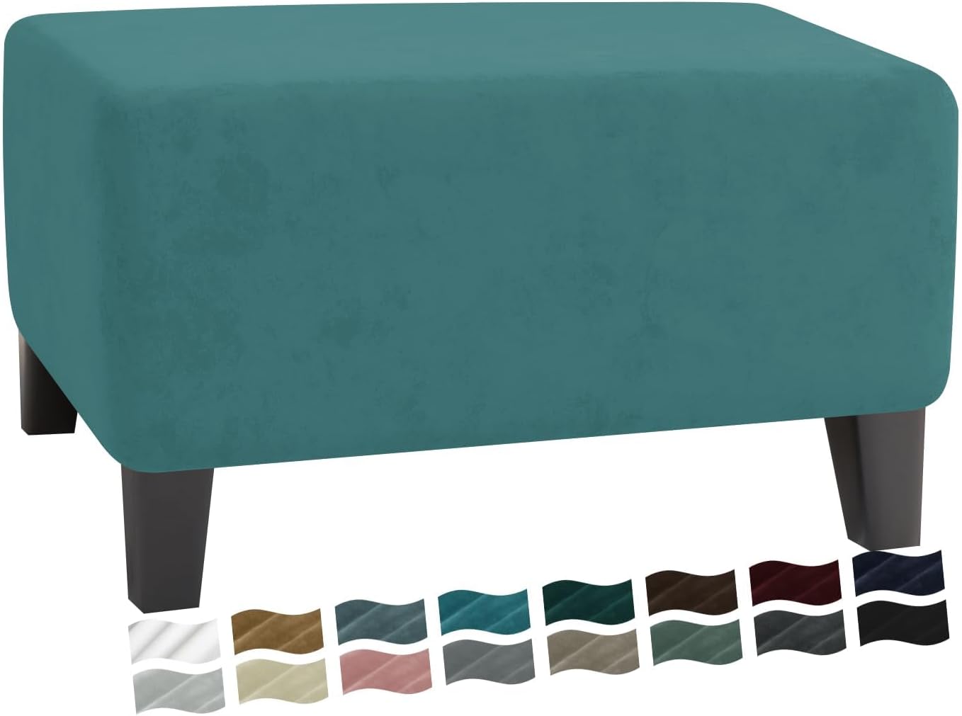 Velvet Ottoman Cover Rectangular