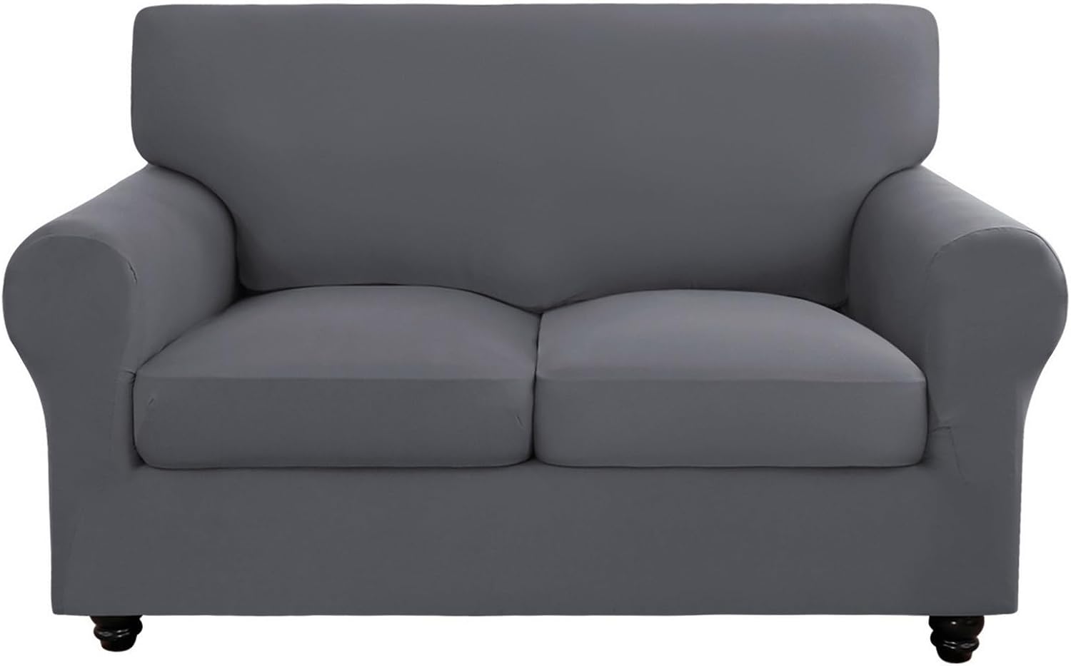 SearchI Stretch Sofa Cover Printed Couch Covers, Floral Pattern 2 Piece Armchair Slipcover with Separate Chair Cushion Cover, Washable Furniture Protector for Living Room(Armchair, Ball Flower)