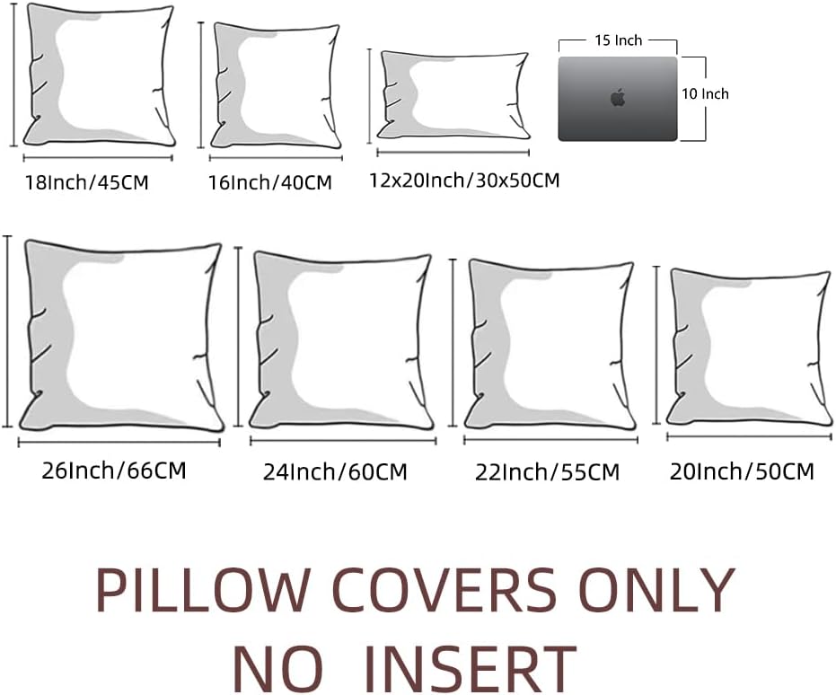 Fancy Homi 4 Packs Neutral Decorative Throw Pillow Covers
