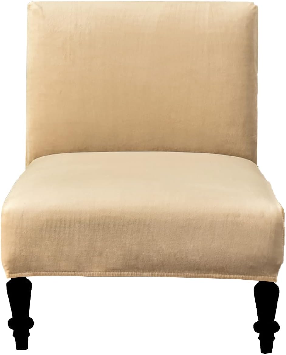 Eco-Ancheng Armless Chair Slipcover Removable Armless Accent Chairs Covers Washable Armless Slipper Chair Slipcover Printed Armless Chair Furniture Protector Covers for Living Dining Room Hotel