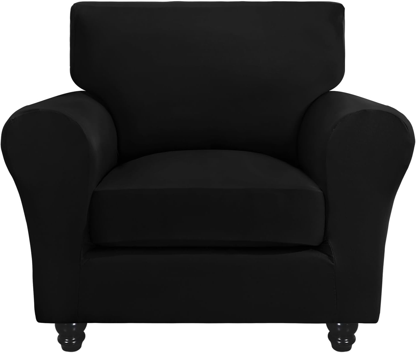 SearchI Stretch Sofa Cover Printed Couch Covers, Floral Pattern 2 Piece Armchair Slipcover with Separate Chair Cushion Cover, Washable Furniture Protector for Living Room(Armchair, Ball Flower)