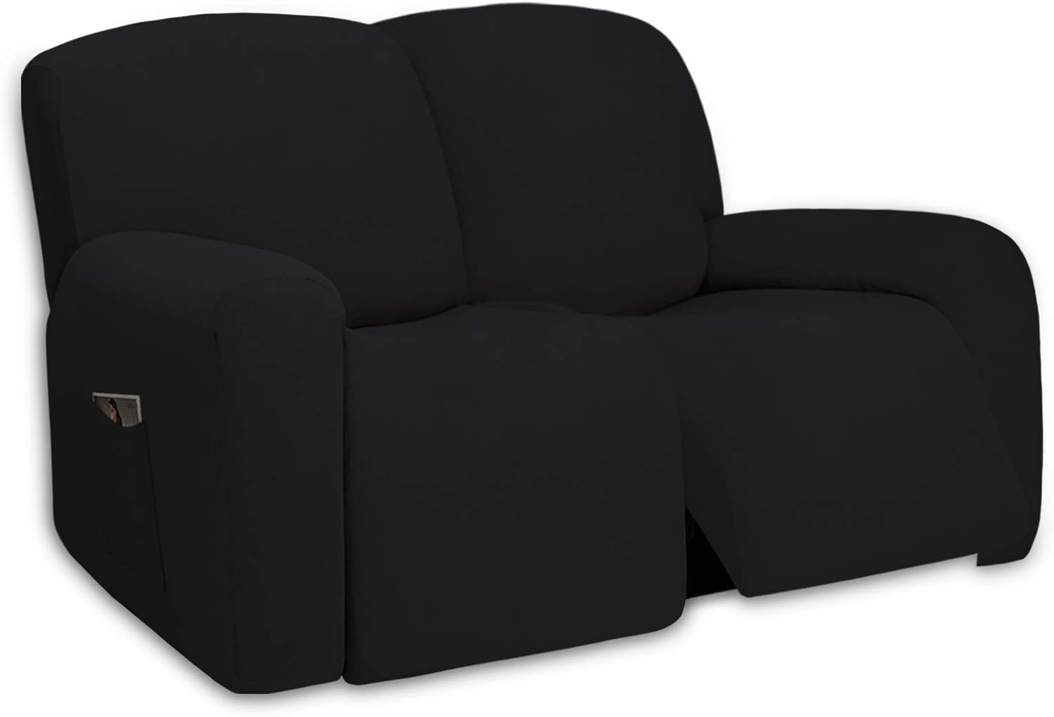PureFit Super Stretch Chair Sofa Slipcover – Spandex Non Slip Soft Couch Sofa Cover, Washable Furniture Protector with Non Skid Foam and Elastic Bottom for Kids, Pets （Chair, Dark Gray）