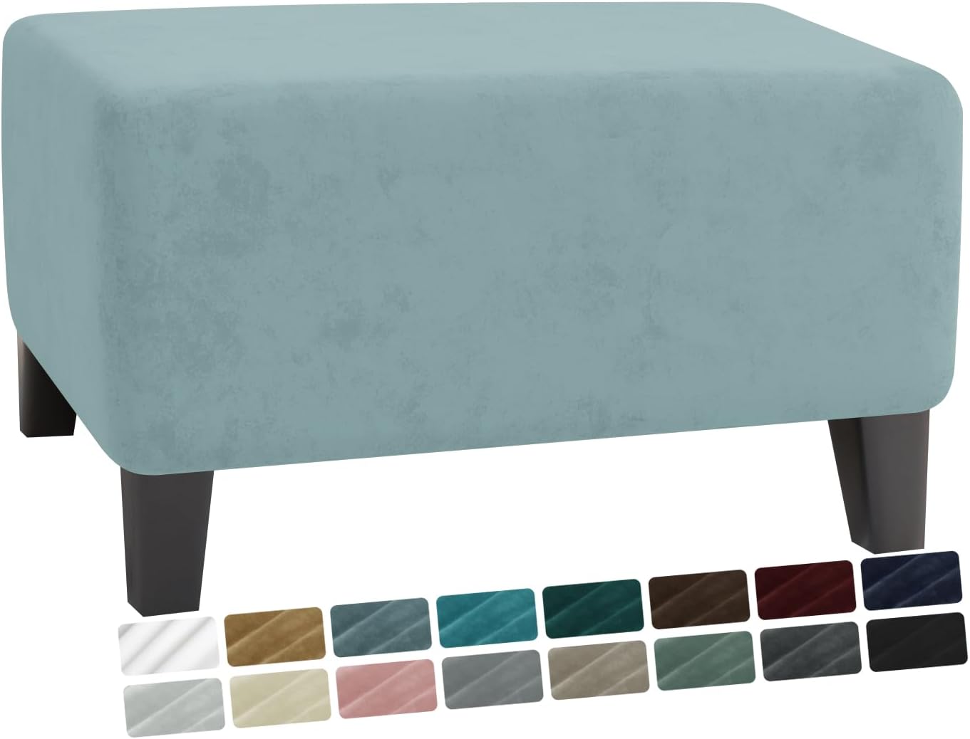 Velvet Ottoman Cover Rectangular