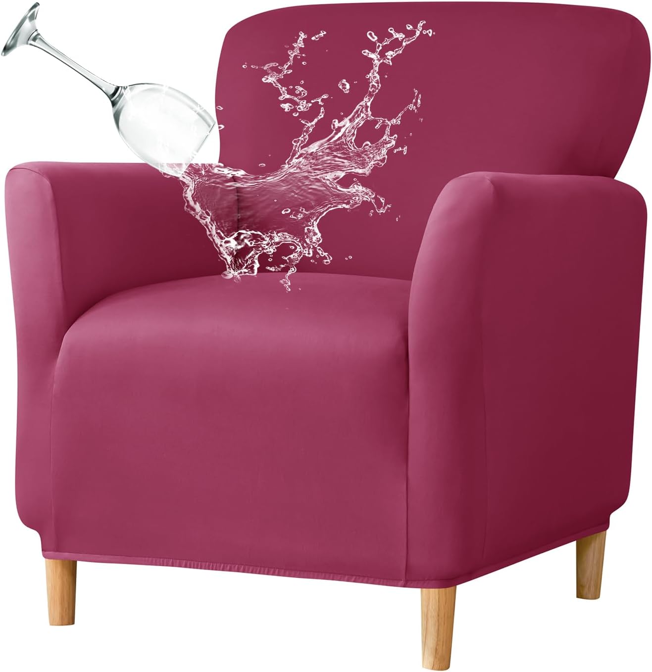 Printed Banquet Armchair Slipcovers Soft Chair Covers Armchair 1-Piece Stretch Chair Covers for Living Room Nonslip Outdoor Armchair Slipcover Kids Pets Friendly Furniture Protector,01