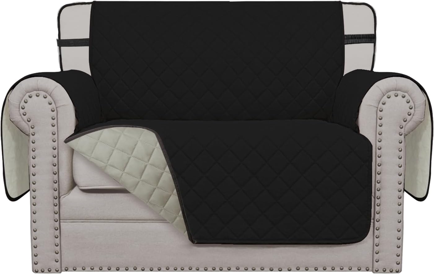 Easy-Going Reversible Couch Cover for 3 Cushion Couch Sofa