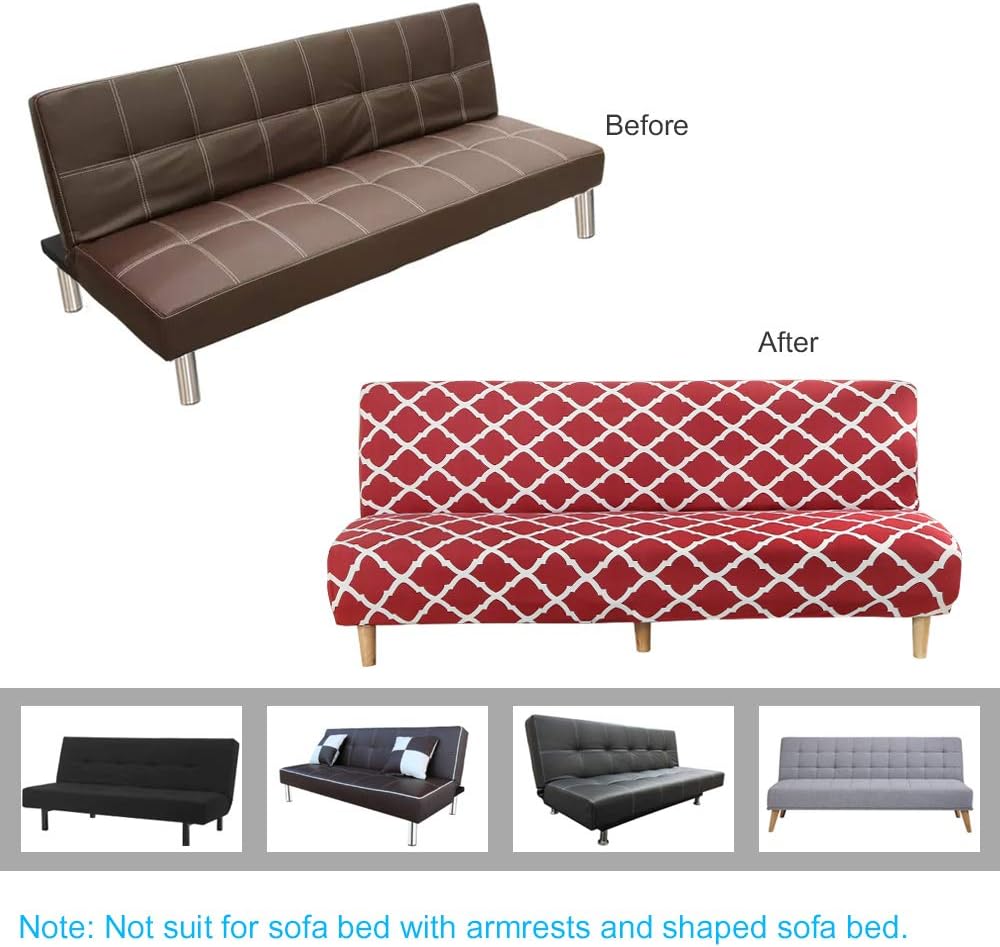 Armless Sofa Cover Futon Slipcover