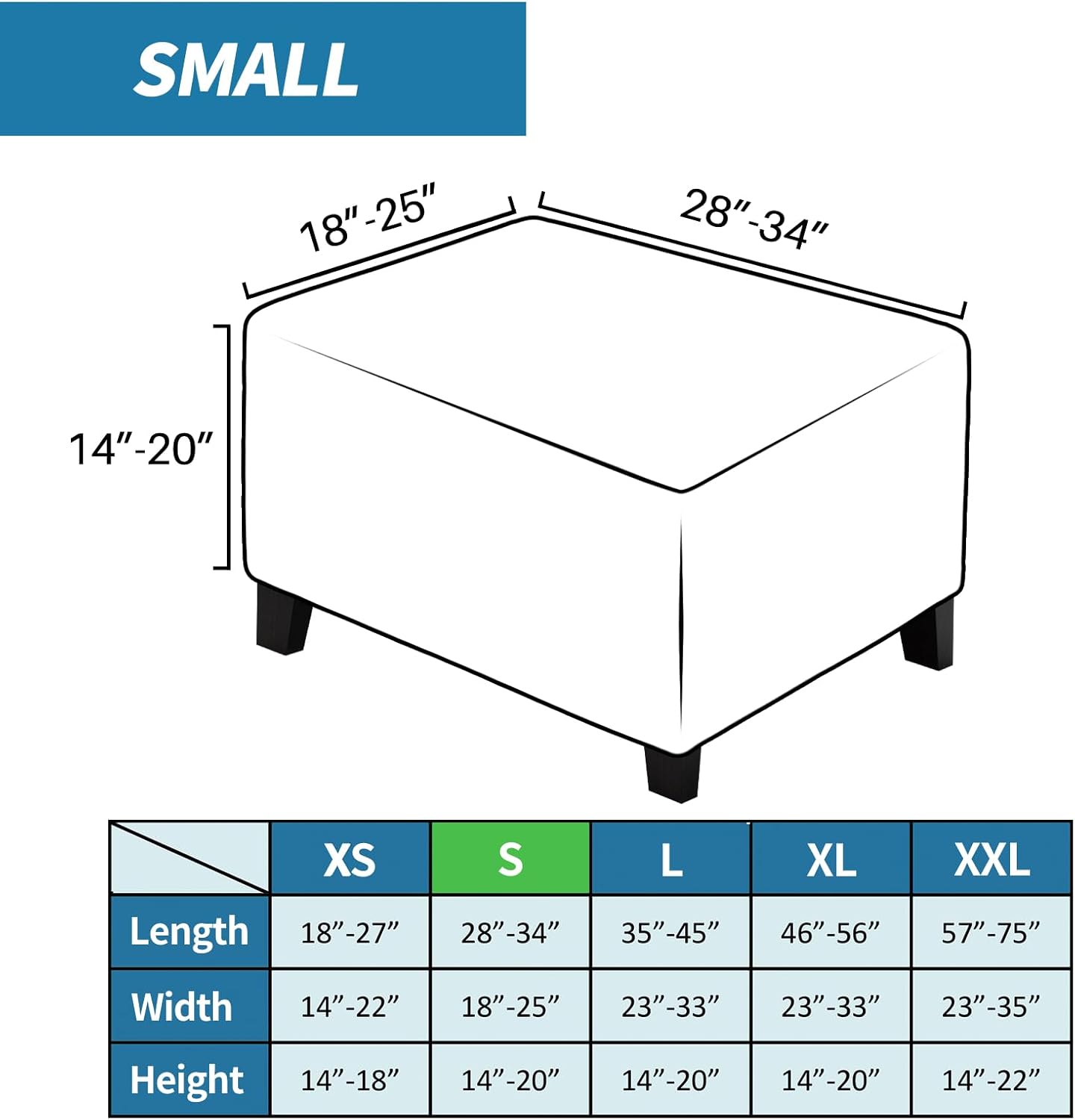 Rectangle Footrest Slipcovers