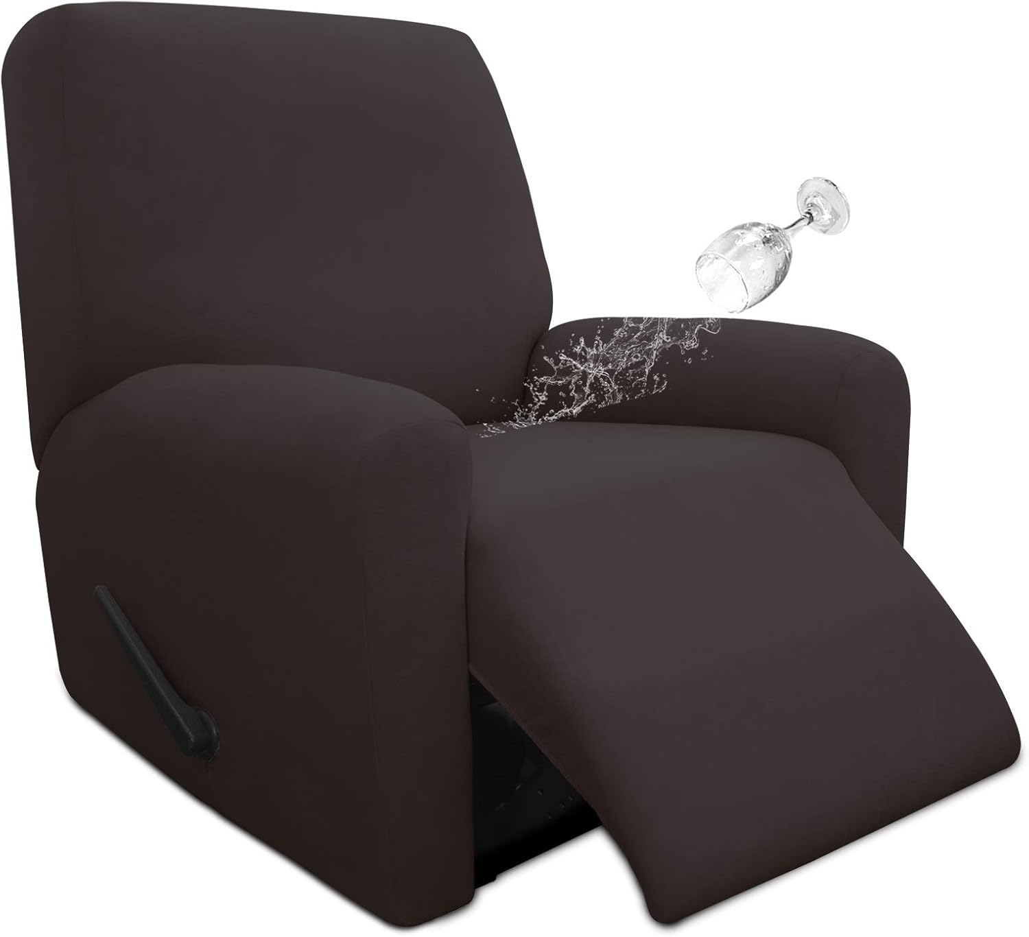 Easy-Going 100% Dual Waterproof 2 Pieces Chair Cover Stretch Soft Couch Cover for Dogs, Sofa Slipcover for 1 Separate Cushion Couch Leakproof Furniture Protector for Kids, Pets Grayish Green