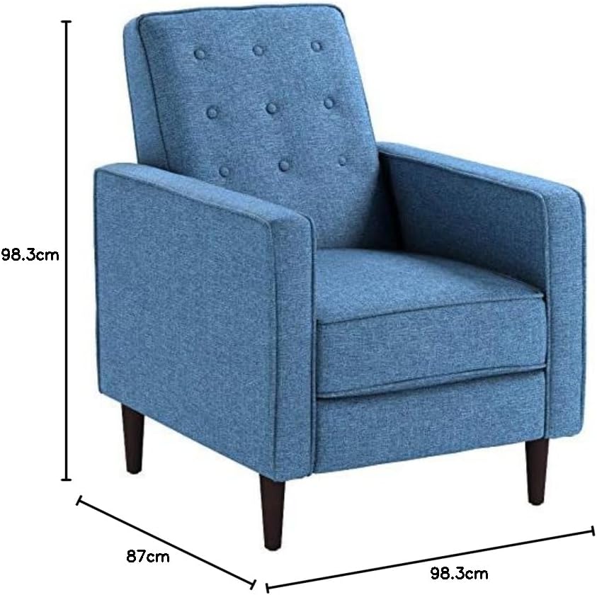 Modern Fabric Recliners, 2-Pcs Set