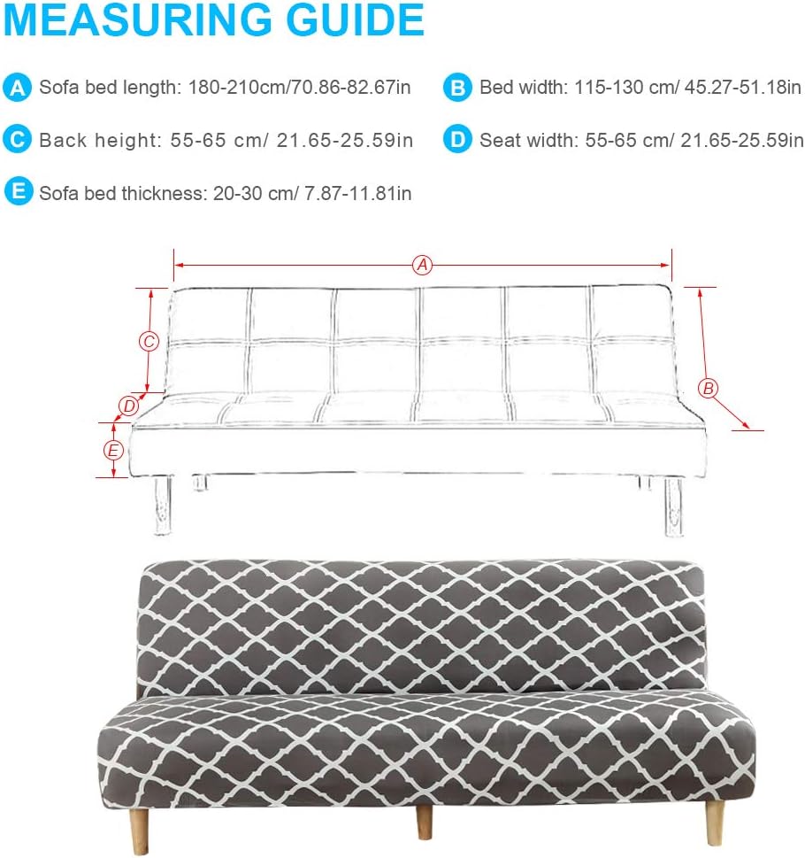 Armless Sofa Cover Futon Slipcover