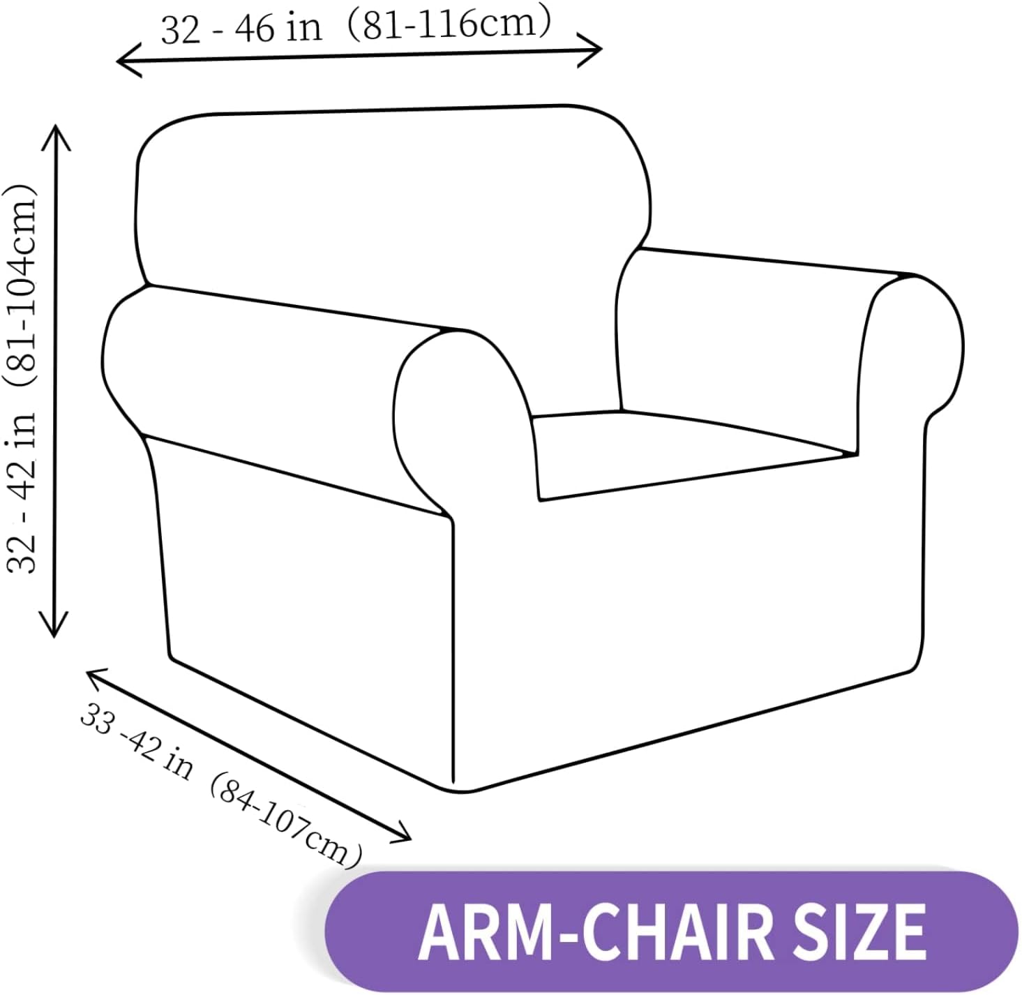 ZNSAYOTX Chair Slipcovers with Arms for Living Room High Stretchy Spandex Pet Friendly Armchair Furniture Protection Covers (Black and White, Chair)