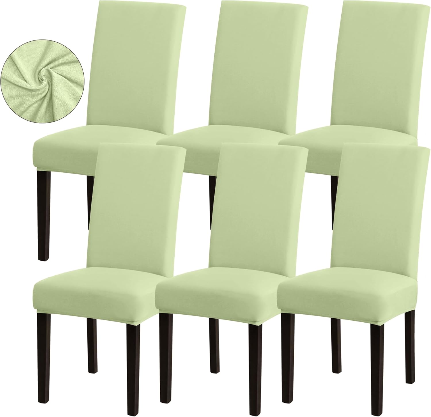 Sufdari Dining Chair Covers,Kitchen Cover,Parsons Slipcover,Spandex Protectors for Room Stretch Chairs Cover Set of 4 -Gray