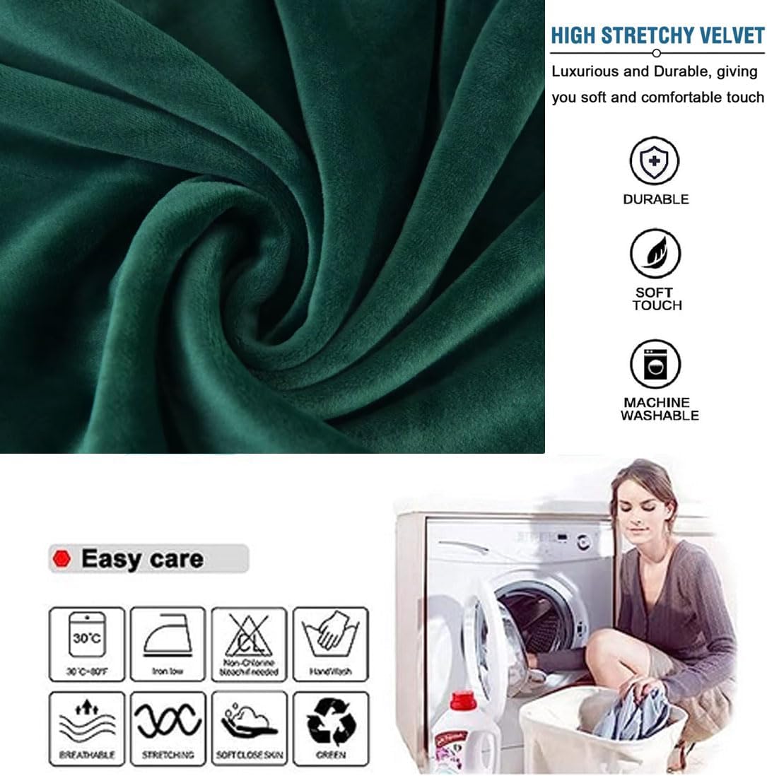 Ottoman Cover Square Velvet Storage