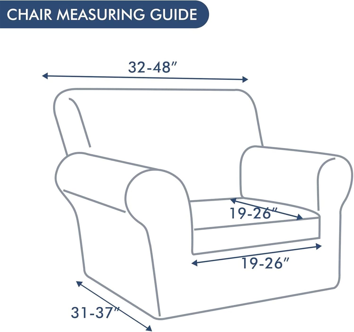 hyha Couch Covers, Chair/Sofa Covers, Floral Pattern, Stretch, Printed, 2 Pieces, Armchair Slipcover, Separate Couch Cushion Slipcover, Furniture Protector for Dogs(Armchair, Paisley Floral)