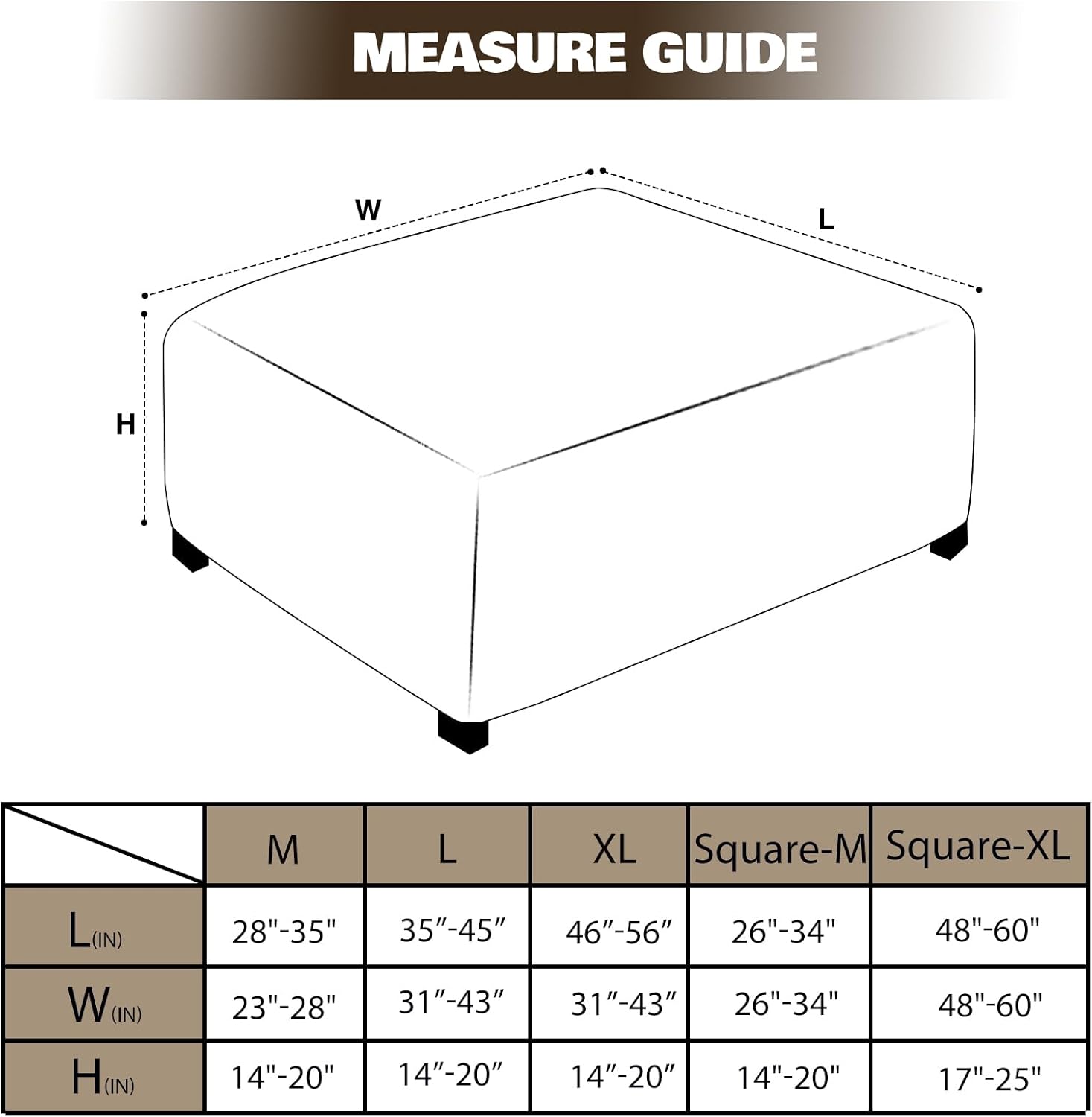 Square Ottoman Cover