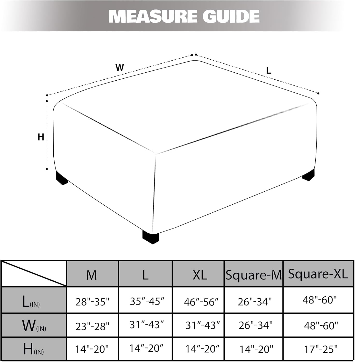 Square Ottoman Cover