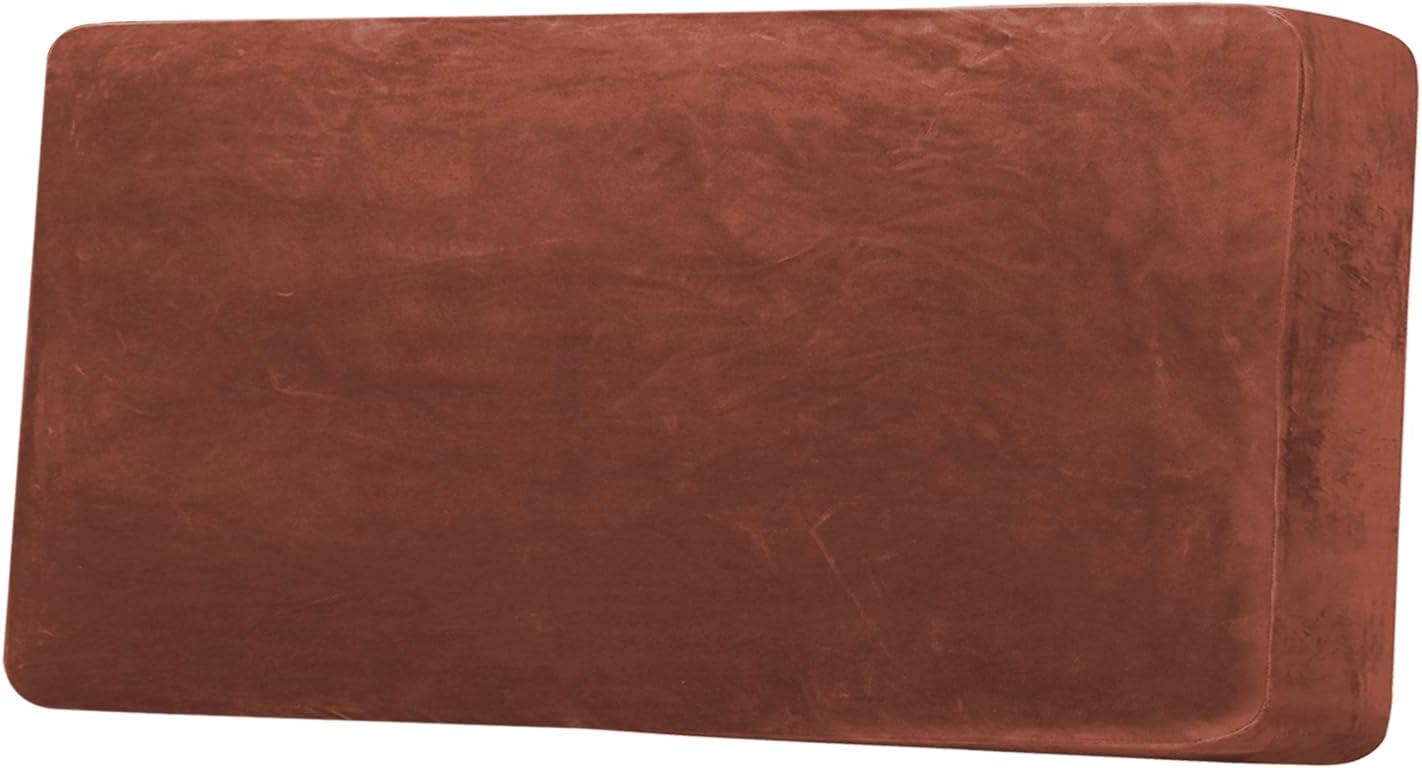 H.VERSAILTEX Velvet Stretch Couch Cushion Cover Plush Cushion Slipcover for Chair Loveseat Sofa Cushion Furniture Protector Seat Cushion Sofa Cover (3 Piece Sofa Cushion Covers, Ivory)