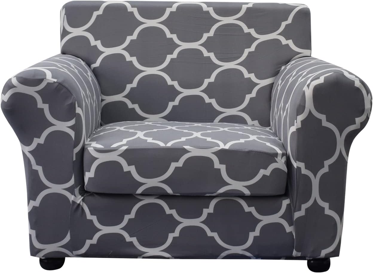 KRFOONN 2 Piece Chair Covers Printed Sofa Covers Couch Covers Washable Armchair Sofa Couch Slipcover Furniture Protector with Elastic Bottom for Living Room (Armchair, 23), Small