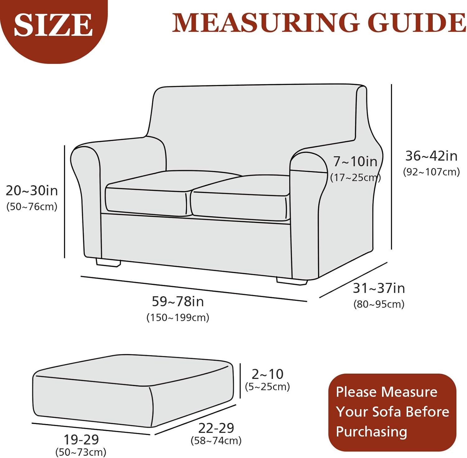 Stretch 4 Pieces Sofa Covers