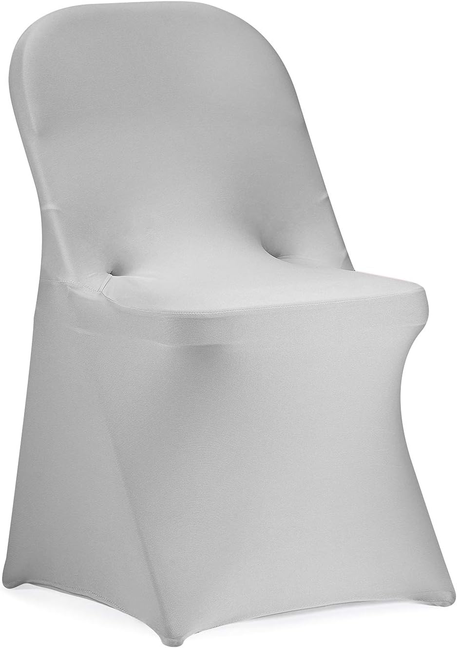 Peomeise Stretch Spandex Folding Chair Cover for Wedding Party Dining Banquet Event (White,12pcs)