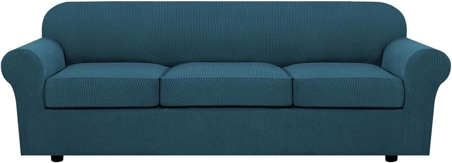 4 Piece Stretch Couch Covers for 3 Cushion Couch Sofa