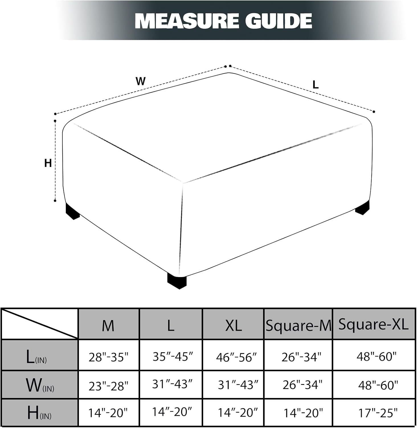 Square Ottoman Cover