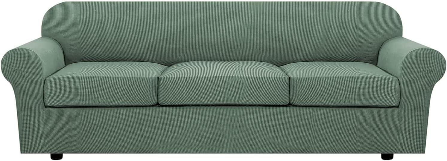 4 Piece Stretch Couch Covers for 3 Cushion Couch Sofa