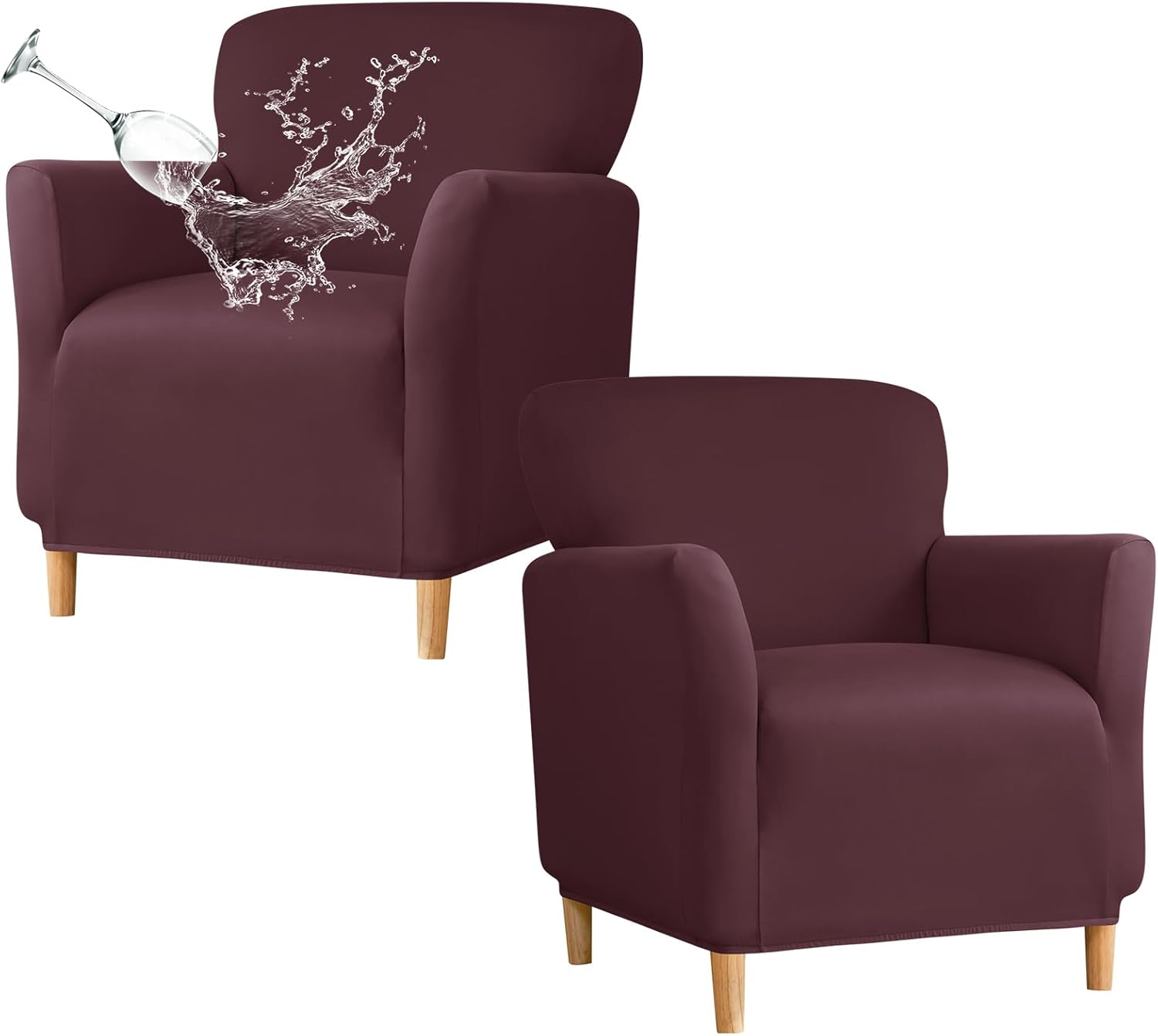 Printed Banquet Armchair Slipcovers Soft Chair Covers Armchair 1-Piece Stretch Chair Covers for Living Room Nonslip Outdoor Armchair Slipcover Kids Pets Friendly Furniture Protector,01