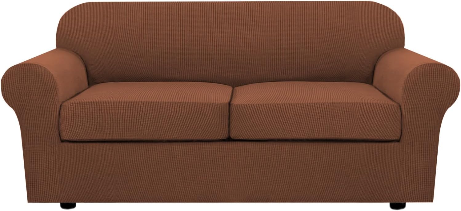 4 Piece Stretch Couch Covers for 3 Cushion Couch Sofa