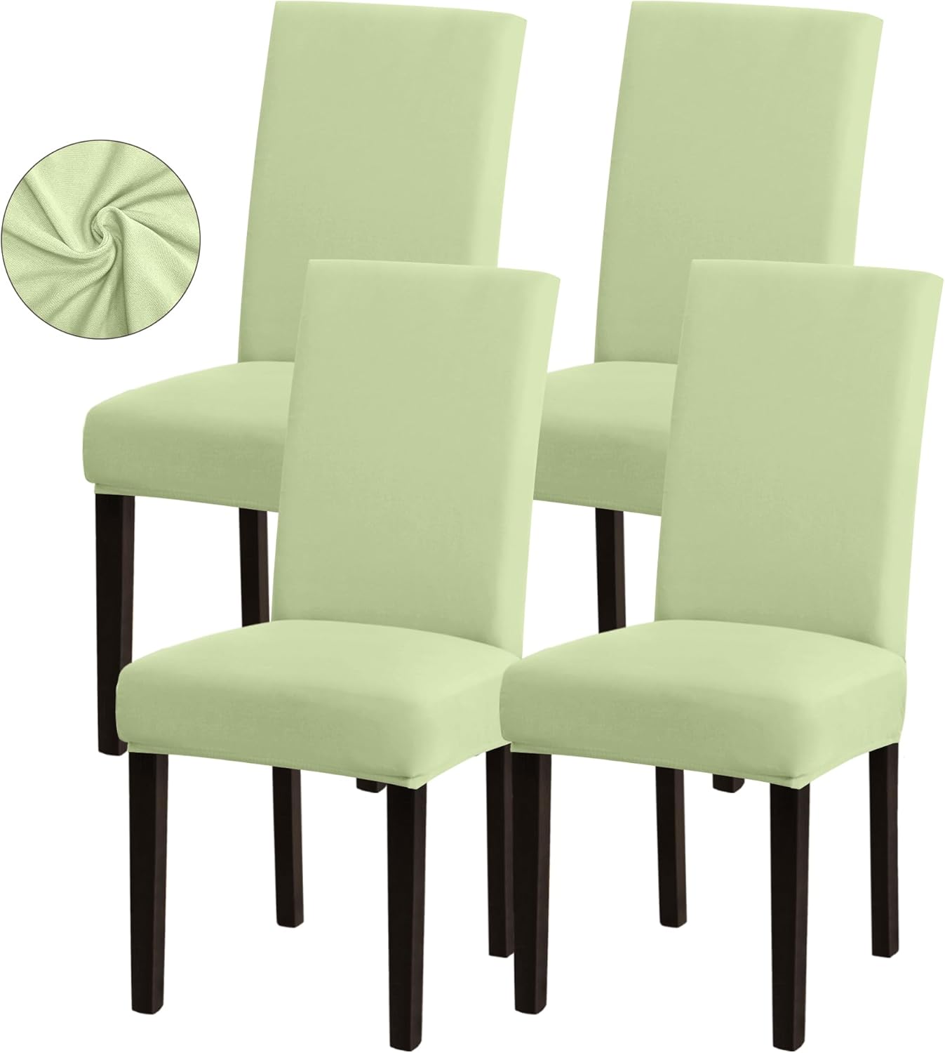 Sufdari Dining Chair Covers,Kitchen Cover,Parsons Slipcover,Spandex Protectors for Room Stretch Chairs Cover Set of 4 -Gray