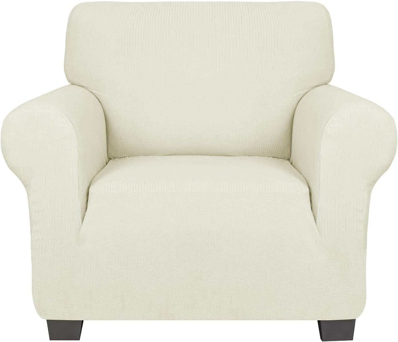 ZNSAYOTX Chair Slipcovers with Arms for Living Room High Stretchy Spandex Pet Friendly Armchair Furniture Protection Covers (Black and White, Chair)