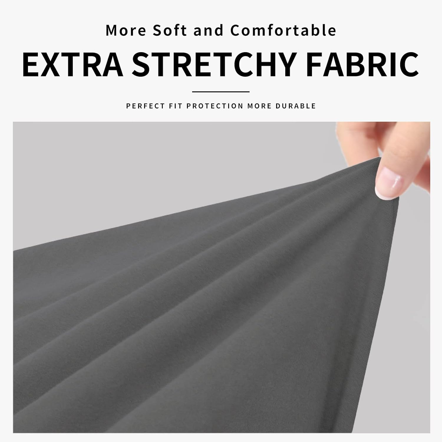 Easy-Going 100% Dual Waterproof 2 Pieces Chair Cover Stretch Soft Couch Cover for Dogs, Sofa Slipcover for 1 Separate Cushion Couch Leakproof Furniture Protector for Kids, Pets Grayish Green