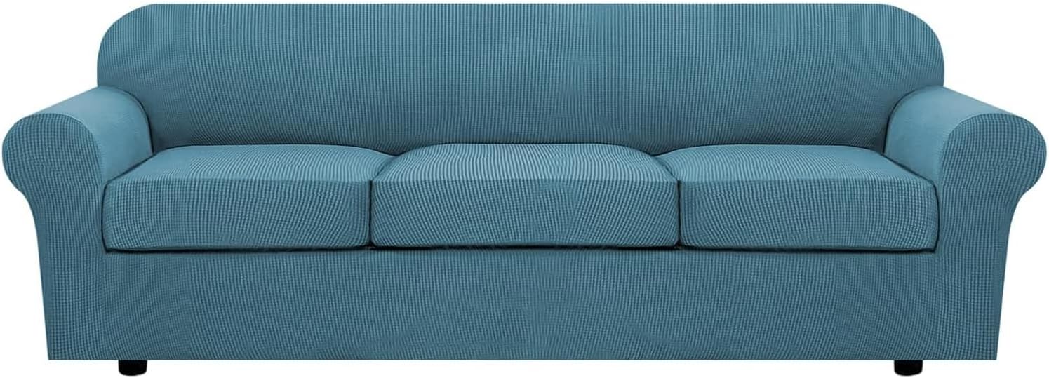 4 Piece Stretch Couch Covers for 3 Cushion Couch Sofa