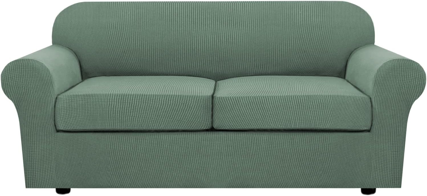 4 Piece Stretch Couch Covers for 3 Cushion Couch Sofa