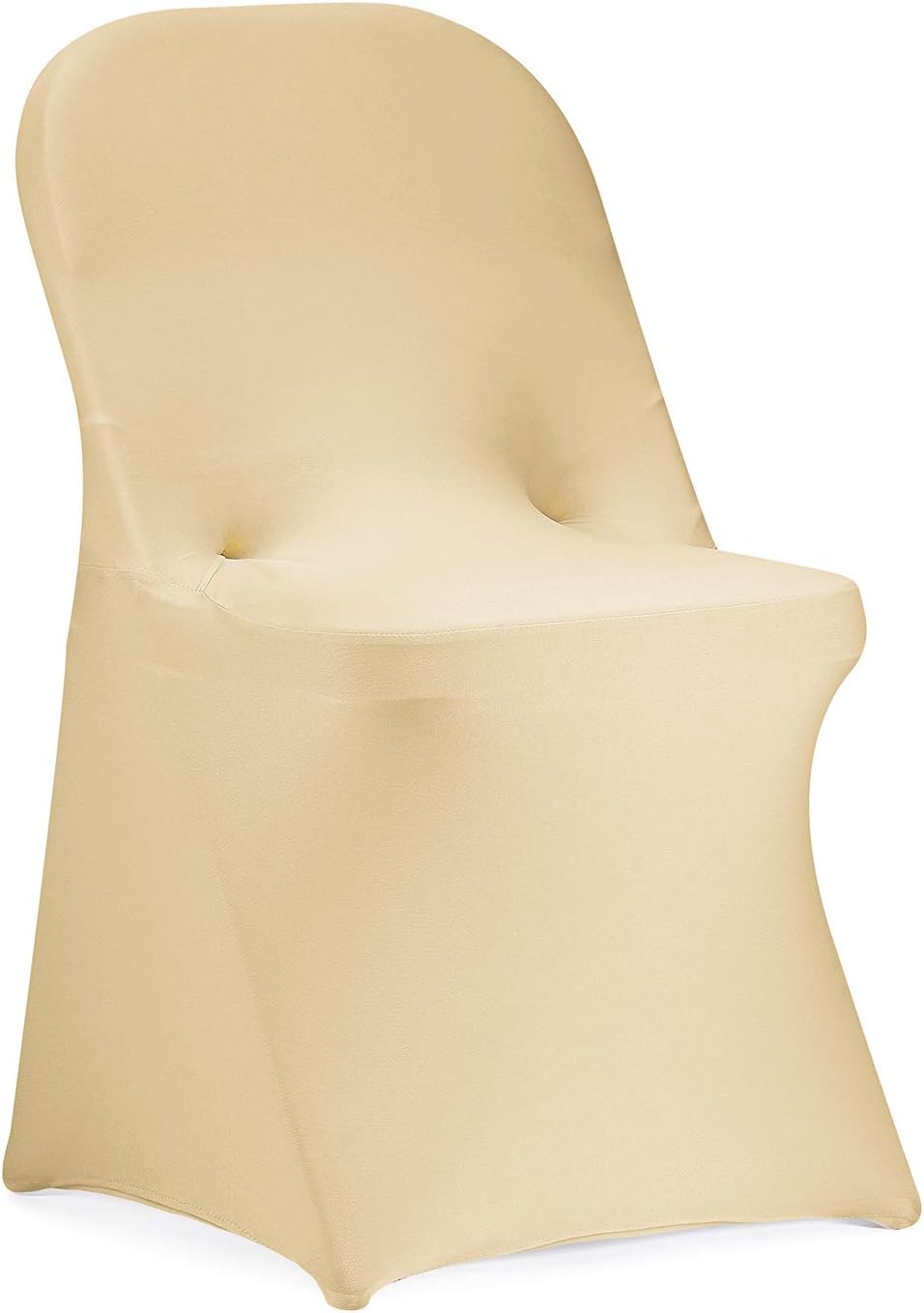 Peomeise Stretch Spandex Folding Chair Cover for Wedding Party Dining Banquet Event (White,12pcs)