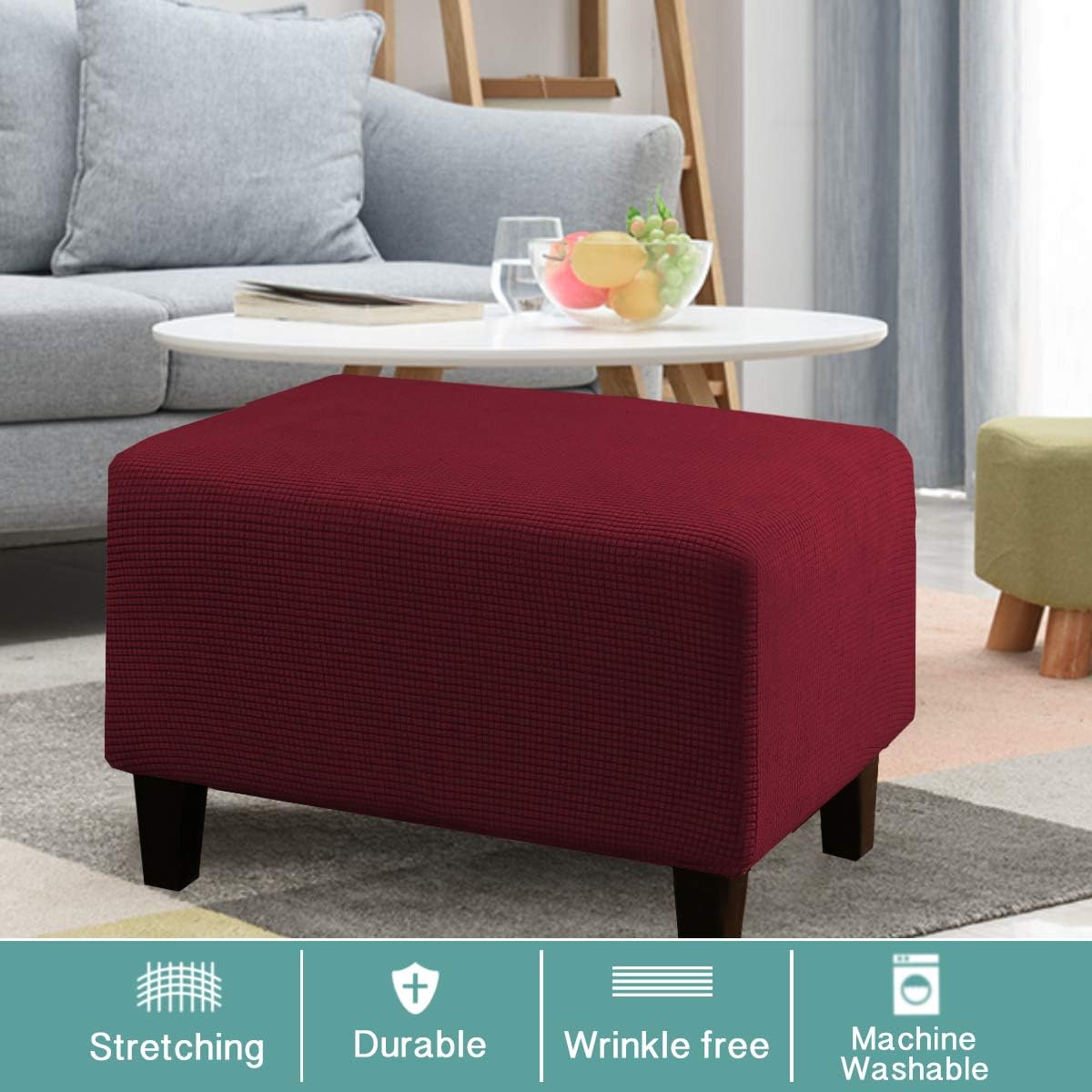 Stretch Ottoman Cover Ottoman Slipcover