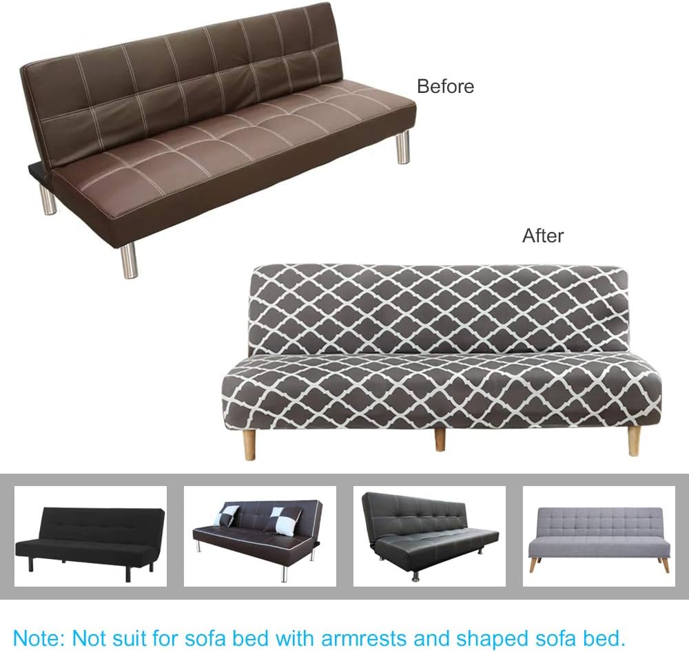 Armless Sofa Cover Futon Slipcover