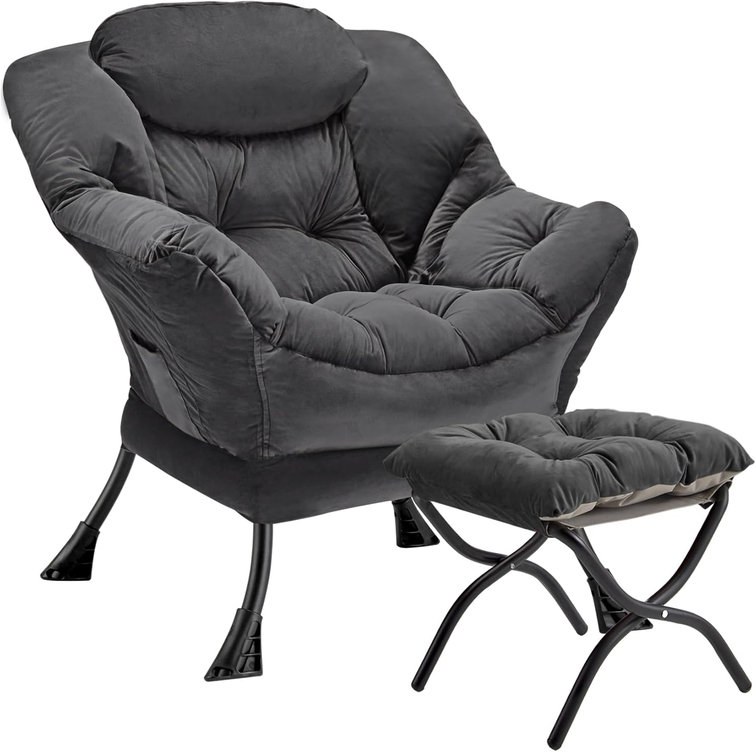 Lazy Chair with Folding Ottoman