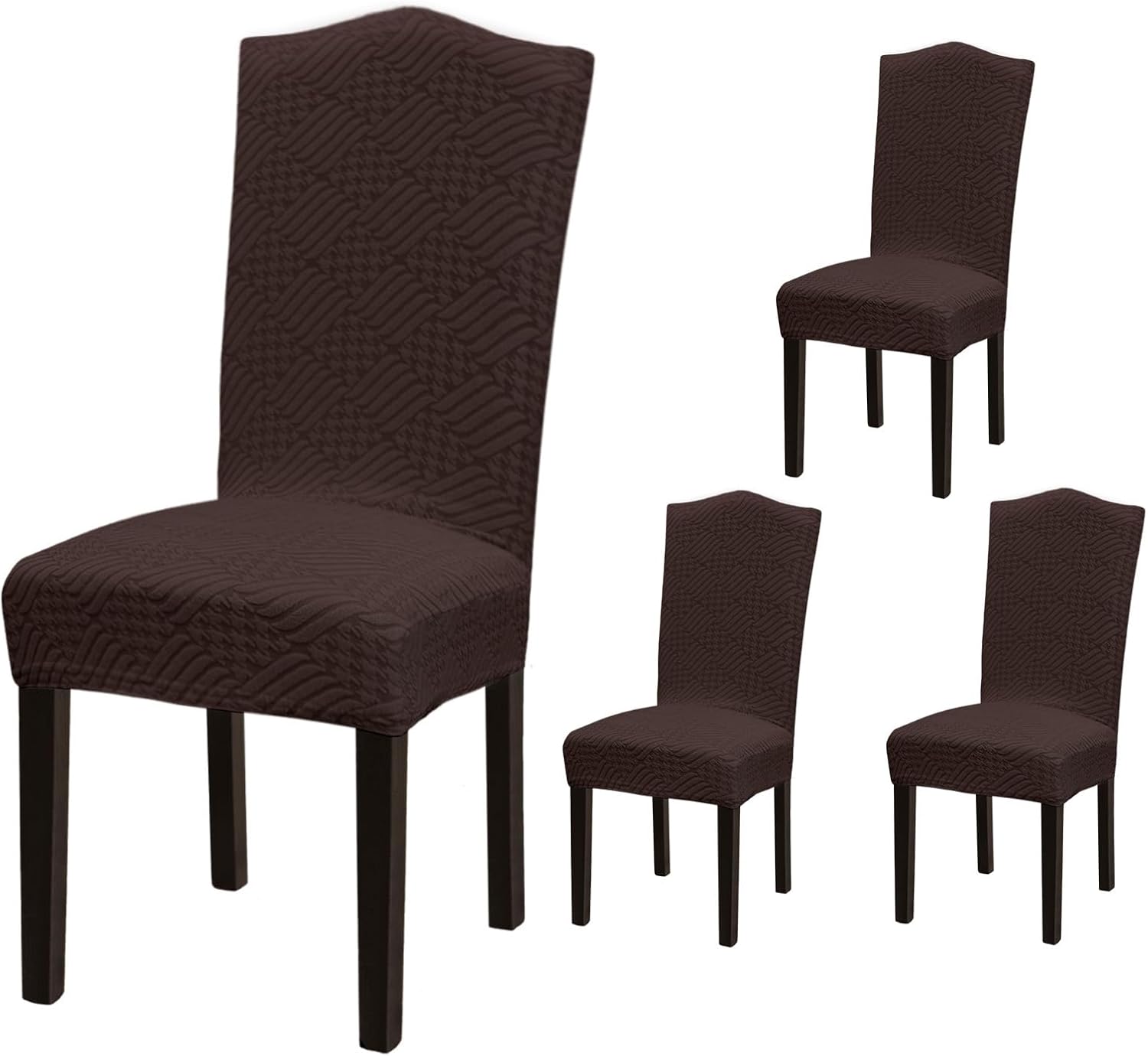 Stretch Dining Room Chair Covers Set of 6, Removable Washable Chair Covers for Dining Chairs,Dining Room, Hotel, Ceremony