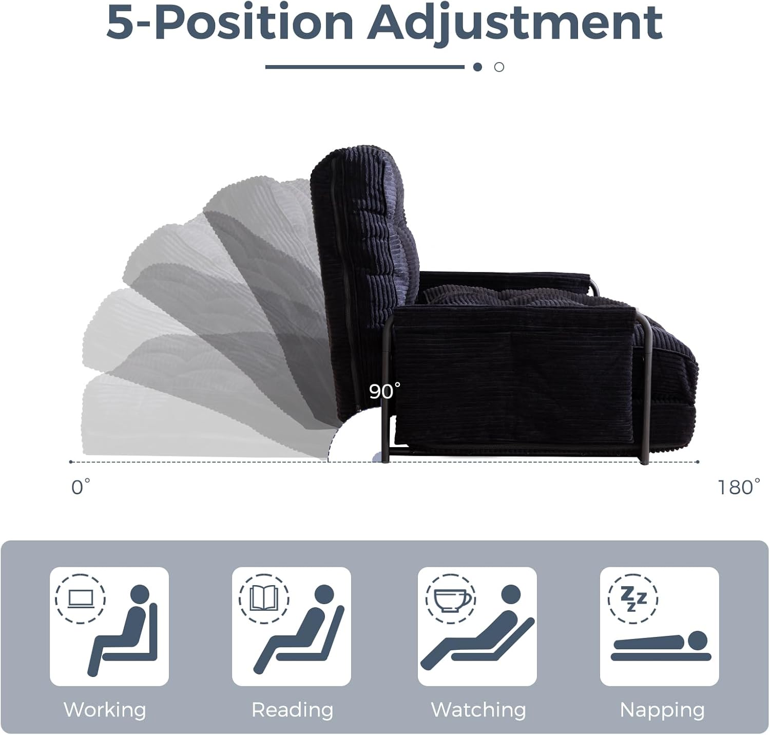 Adjustable Floor Sofa Couch with Pillow