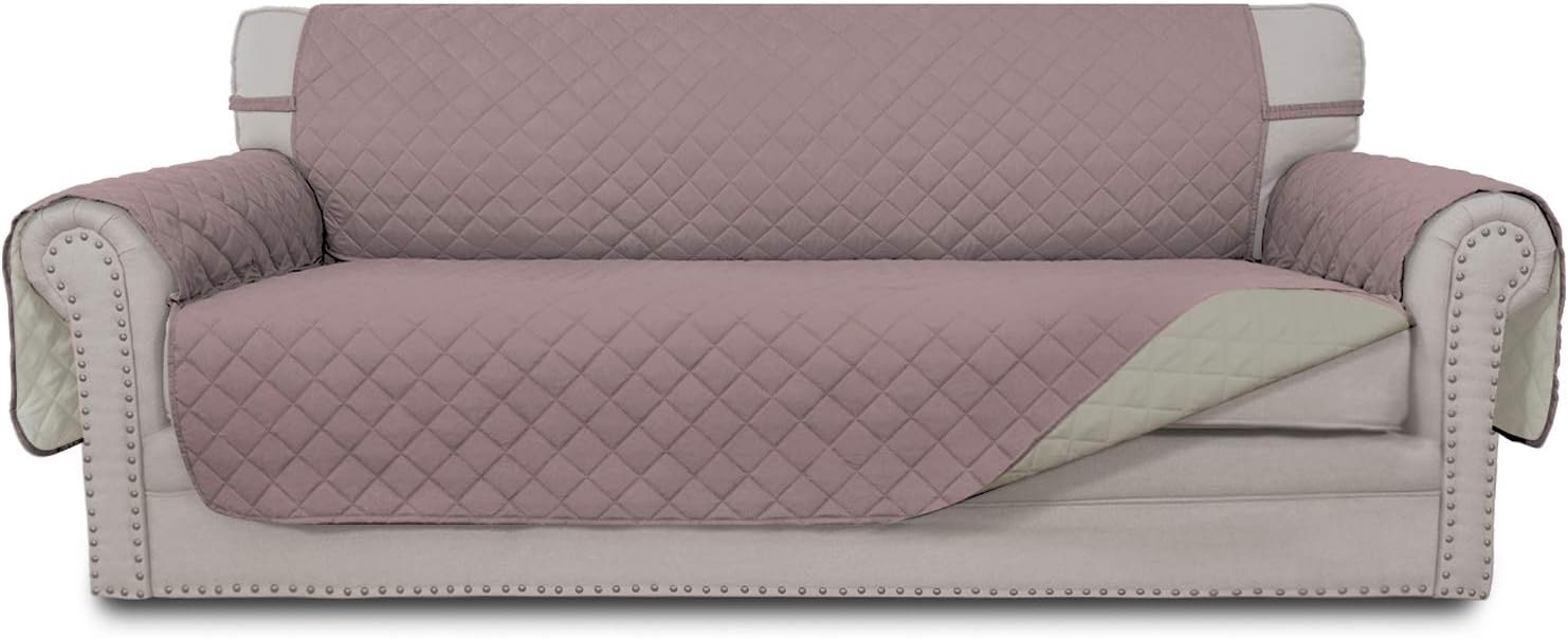 Easy-Going Chair Sofa Slipcover Reversible Sofa Cover Water Resistant Couch Cover Furniture Protector Cover with Elastic Straps for Pets Kids Children Dog Cat (Chair, Gray/Light Gray)