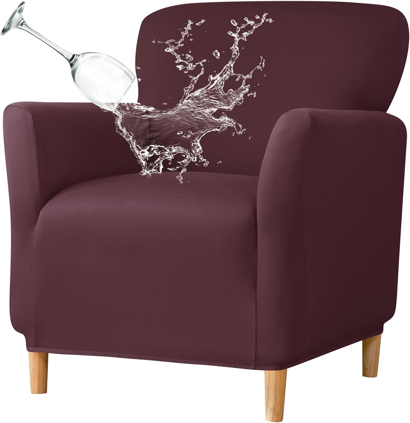 Printed Banquet Armchair Slipcovers Soft Chair Covers Armchair 1-Piece Stretch Chair Covers for Living Room Nonslip Outdoor Armchair Slipcover Kids Pets Friendly Furniture Protector,01