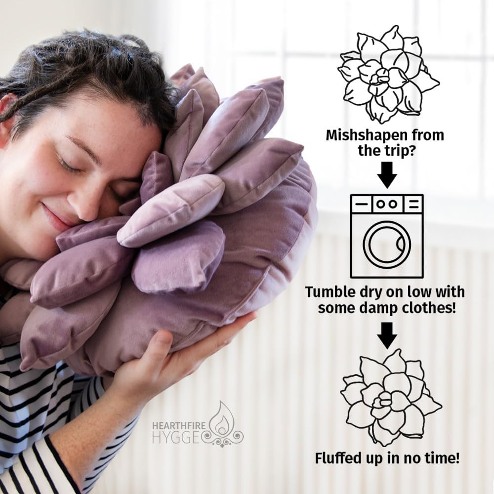 3D 17" Purple Succulent Pillow