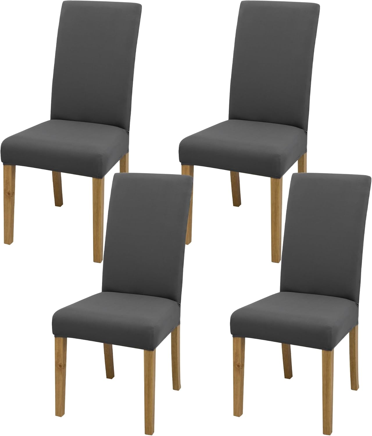 Dining Chair Cover,Dining Room Chair Covers Set of 6,Stretch Kitchen Chair Cover,Washable Dining Chair Cover,Parsons Chair Slipcovers Protective,for Home,Restaurant,Banquet(Gray)