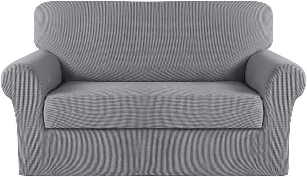 Turquoize 2 Piece Chair Covers for Living Room Armchair Cover Armchair Slipcovers with Arms Feature Thick Jacquard Fabric (Chair,Biscotti Beige)