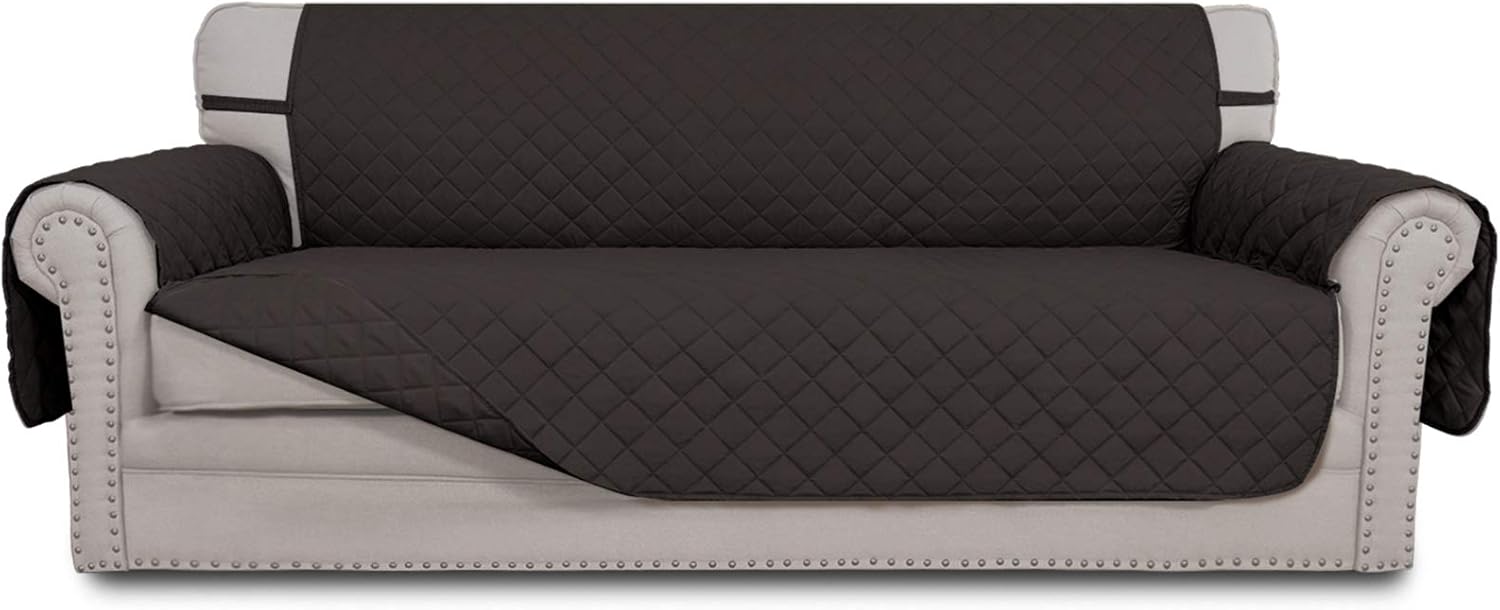 Easy-Going Chair Sofa Slipcover Reversible Sofa Cover Water Resistant Couch Cover Furniture Protector Cover with Elastic Straps for Pets Kids Children Dog Cat (Chair, Gray/Light Gray)