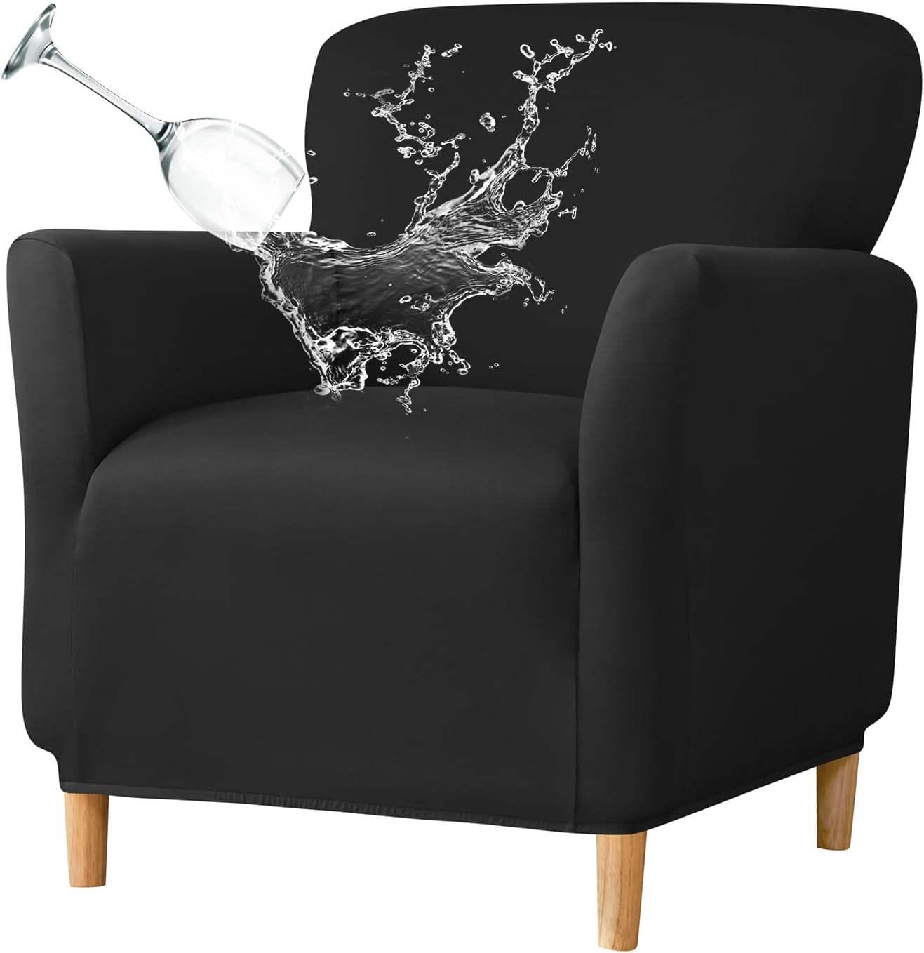 Printed Banquet Armchair Slipcovers Soft Chair Covers Armchair 1-Piece Stretch Chair Covers for Living Room Nonslip Outdoor Armchair Slipcover Kids Pets Friendly Furniture Protector,01