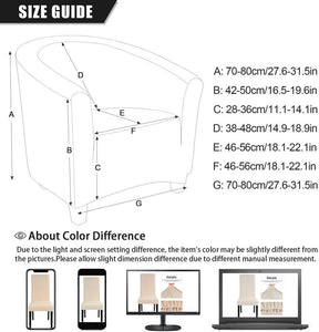 Club Chair Slipcover Stretch Barrel Chair Covers Printed Tub Chair Slipcovers Spandex Armchair Sofa Cover Removable Couch Furniture Protector Arm Chair Cover for Living Room (Dandelion)